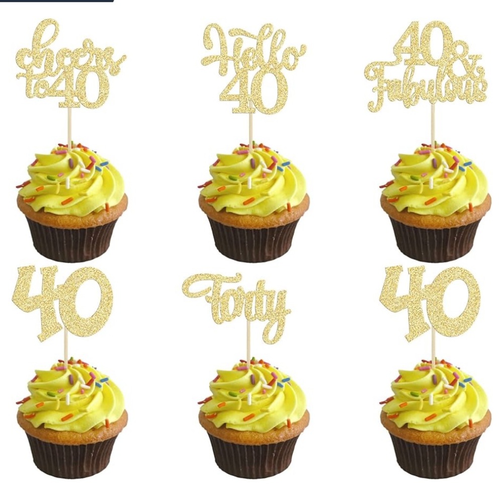 30Pcs Happy 40th Birthday Cupcake Toppers
Brand New